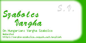 szabolcs vargha business card